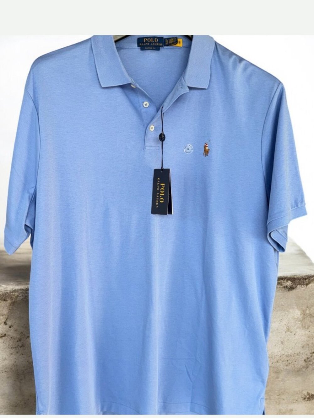 Ralph Lauren Men's Cotton Polo Short Sleeve Pony XL Classic RL Blue NWT